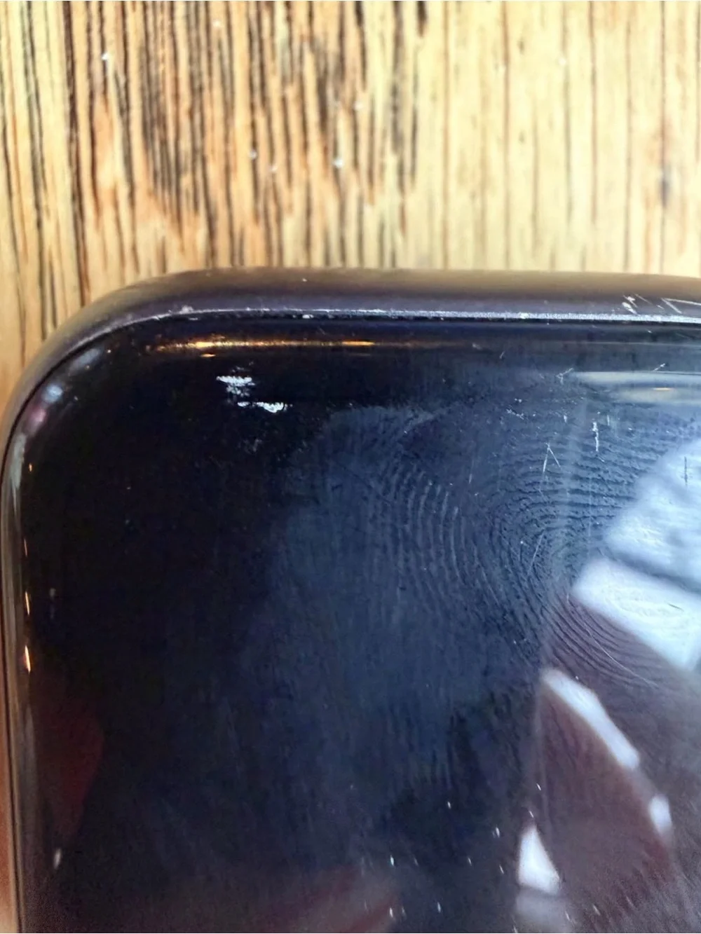 Black Apple Watch SE 44mm with Tortoiseshell Resin Band